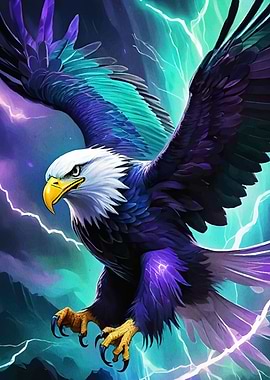 Majestic Eagle Stormy Sky