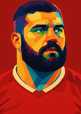 Colorful Portrait of a Bearded Man