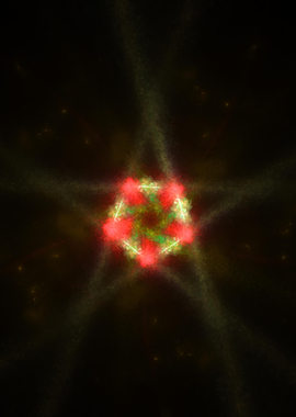 Pentagram with Red and Green