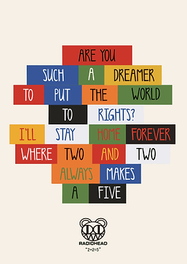 Radiohead 2+2=5 Lyric Art
