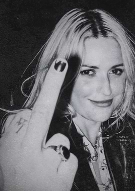 Black and White Portrait with Gesture