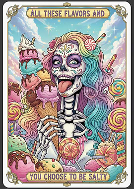 Candy Skull with Ice Cream