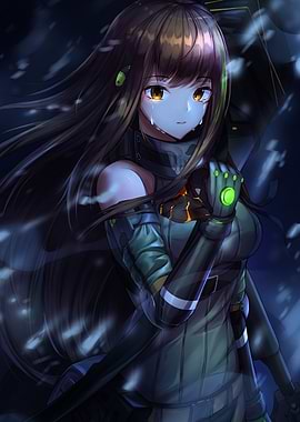 Girl Crying with Glowing Hand