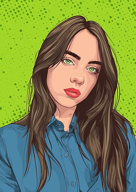 Billie Eilish Portrait Digital Art