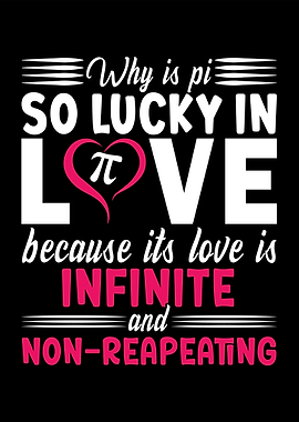 Pi Lucky in Love Typography Design