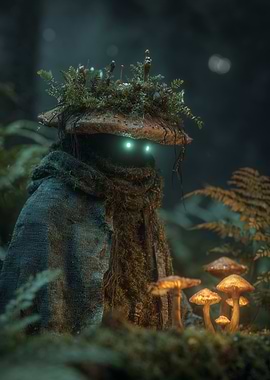 Mushroom Creature in Forest