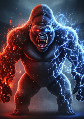 Fire and Lightning Gorilla
