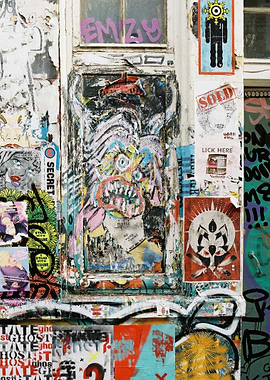 Urban Graffiti Art on Wall