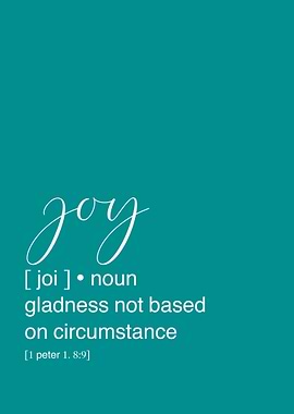 Joy Definition Teal Background