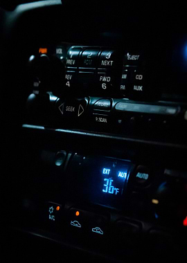 Car Radio and Climate Control Panel C5 corvette black