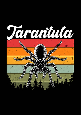 Tarantula Spider Retro Style Illustration