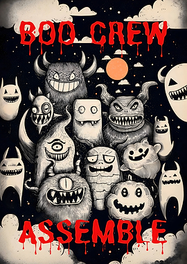 Boo Crew Assemble: Halloween Funny Monsters