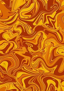 Abstract Swirls of Orange and Yellow