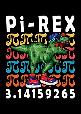 Pi-REX Dinosaur Math Pun Pi Day
