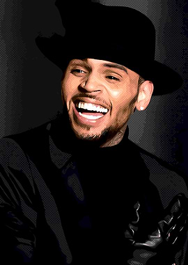 Chris Brown Smiling Portrait with Hat