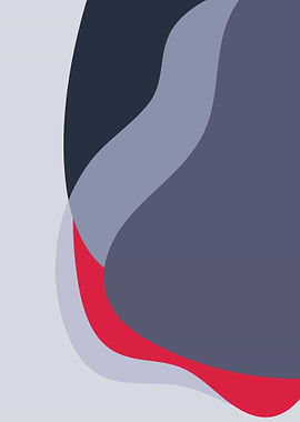 Abstract Shapes in Gray and Red
