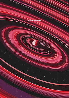 Red Planet Orbiting in Space