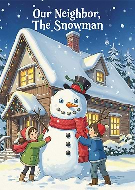 Our Neighbor, The Snowman Illustration