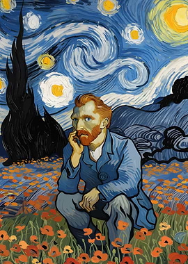 Van Gogh in Starry Night Style