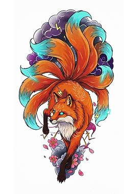 Nine-tailed Fox Digital Art