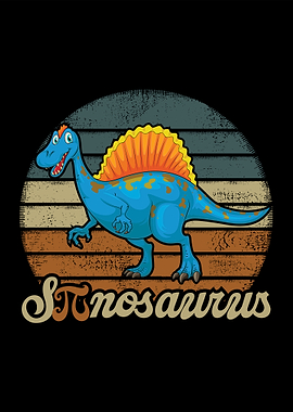 Pi-nosaurus Cartoon Dinosaur