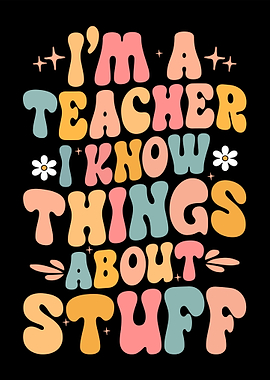 I'm a Teacher Retro Design