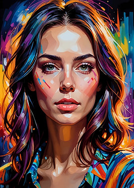 Colorful Portrait of a Woman