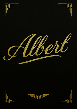 Elegant Albert Autograph Name Art Deco Design
