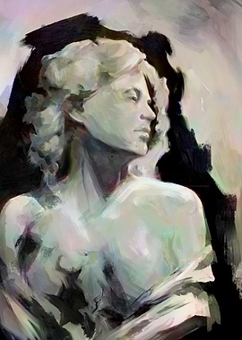 Abstract Portrait Painting of a Woman