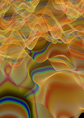 Rainbow and Orange Waves of Color