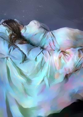 Dreamy slumber in a starlit night