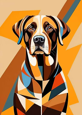 Abstract Dog Portrait