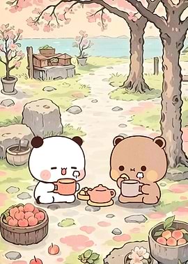 Bears Having Tea Garden