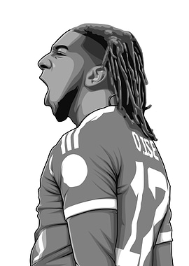 Michael Olise Black and White Version