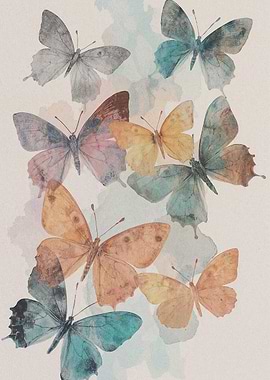Butterfly Watercolor Flight