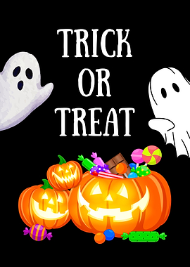 Halloween Trick or Treat Illustration