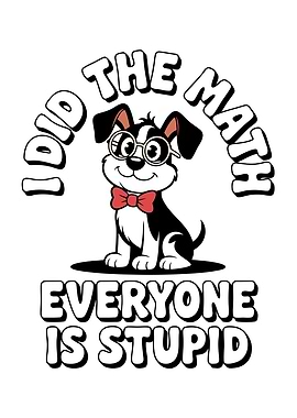 I Did The Math Dog Cartoon