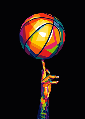 Basketball Spin Pop Art