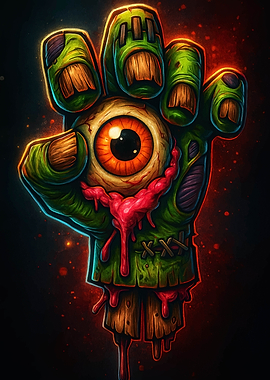 Zombie Hand with Eyeball