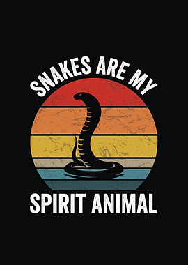 Snakes Are My Spirit Animal Retro Design