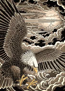 Eagle in Stormy Weather