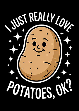 I Love Potatoes Cartoon