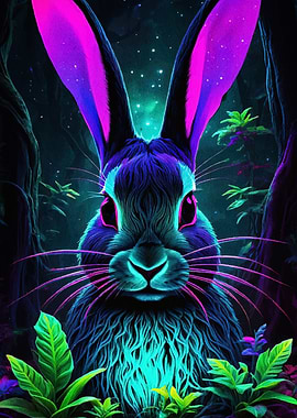Neon Rabbit Forest