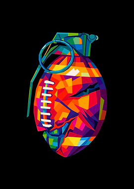 Pop Art Grenade Football Hybrid