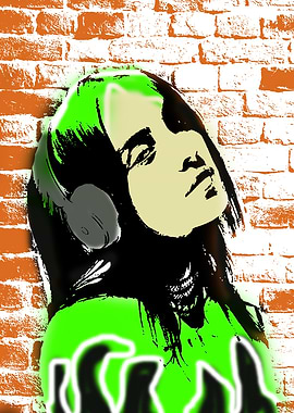 Billie Eilish Pop Art Portrait