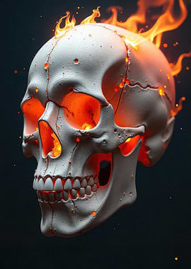 Flaming Skull