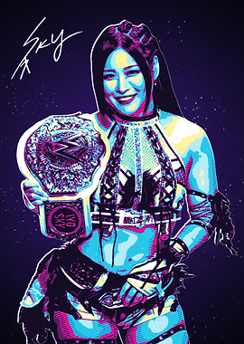 Iyo Sky WWE Champion Pop Art