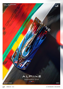 Alpine Endurance Team Race Car Poster