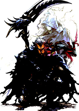 Fantasy Warrior with Grim Reaper