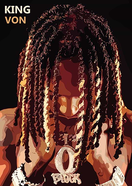 King Von Portrait Digital Art
